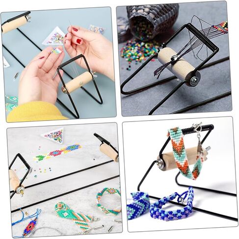 Gadpiparty Bead Loom Bracelet Making Tool for DIY Crafts Metal Weaving Frame Easy to Use Bead Knotting Accessory for Handmade Jewelry Creation in Saudi Arabia