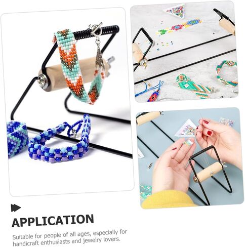 Gadpiparty Bead Loom Bracelet Making Tool for DIY Crafts Metal Weaving Frame Easy to Use Bead Knotting Accessory for Handmade Jewelry Creation in Saudi Arabia