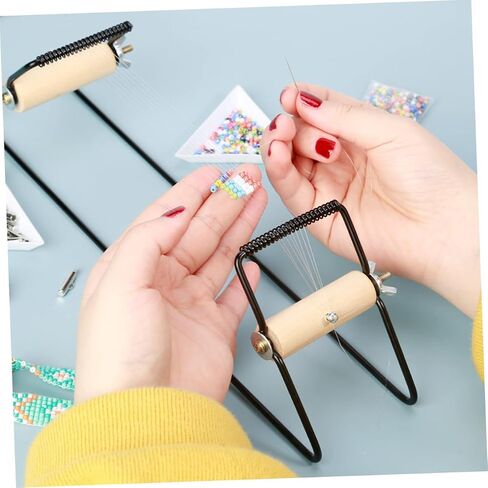 Gadpiparty Bead Loom Bracelet Making Tool for DIY Crafts Metal Weaving Frame Easy to Use Bead Knotting Accessory for Handmade Jewelry Creation in Saudi Arabia