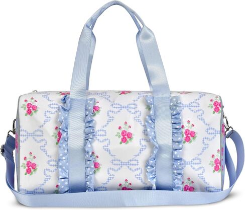 iscream 17" x 11" Duffle Bag with Sturdy Nylon Exterior for Sport and Travel with Adjustable Strap - Sweet Patchwork in Saudi Arabia