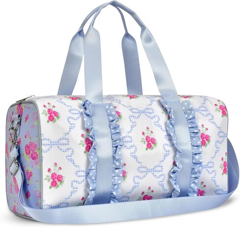 iscream 17" x 11" Duffle Bag with Sturdy Nylon Exterior for Sport and Travel with Adjustable Strap - Sweet Patchwork in Saudi Arabia