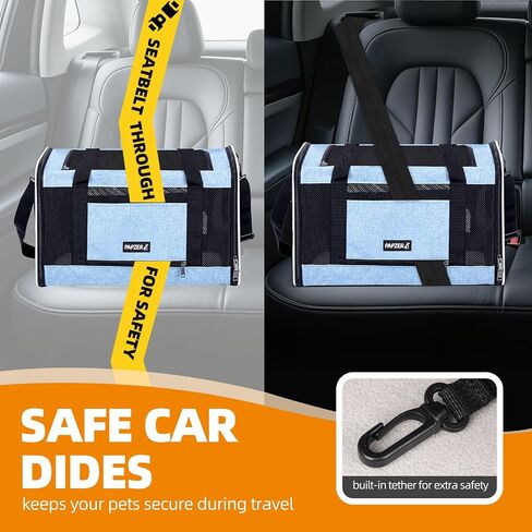 Cat Carrier Soft-Sided 18x11x11 Inch Travel Bag for Medium Cats Over 15lbs, Small Dog Carrier Crate Top Entry Breathable Mesh Puppy 12 Pounds, Pet Rabbit Carrying Cage Kennel Collapsible Pink in Saudi Arabia