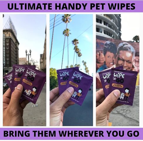 Dog Wipes - Individually Packaged - Hypoallergenic and Fragrance Free - Dog & Cat Face Paw & Butt Cleaner in Saudi Arabia