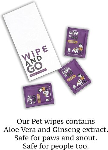 Dog Wipes - Individually Packaged - Hypoallergenic and Fragrance Free - Dog & Cat Face Paw & Butt Cleaner in Saudi Arabia