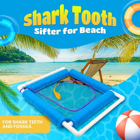 RELODECOR BEATHCOMBING SHARK TOUN SIFTER - SIFTER رمل خفيف الوزن لأسنان القرش والصيد الأحفوري ، متين مع قبضة مريحة وحزام معصم in Kuwait