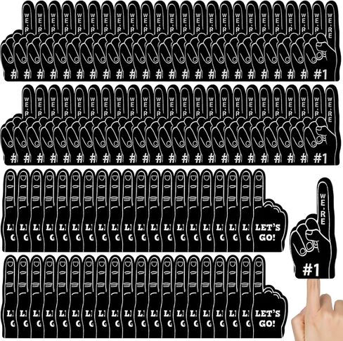 100 Pieces Mini Foam Finger Football Party Favors #1 Sports Fan Foam Finger Football Party Supply Basketball Baseball Soccer Sporting Events Supplies in Saudi Arabia