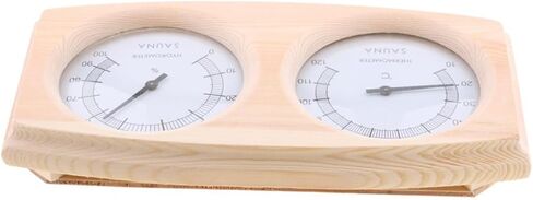 Toyvian Wooden Hygrothermograph for Sauna Thermometer Humidity Temperature Read Pointer in Saudi Arabia