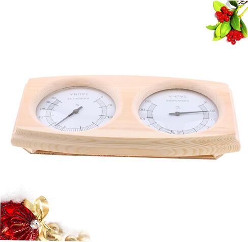 Toyvian Wooden Hygrothermograph for Sauna Thermometer Humidity Temperature Read Pointer in Saudi Arabia