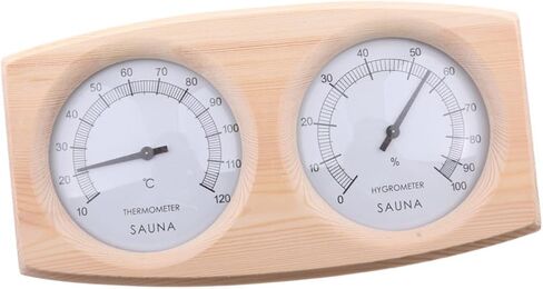 Toyvian Wooden Hygrothermograph for Sauna Thermometer Humidity Temperature Read Pointer in Saudi Arabia