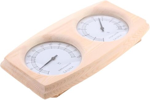 Toyvian Wooden Hygrothermograph for Sauna Thermometer Humidity Temperature Read Pointer in Saudi Arabia