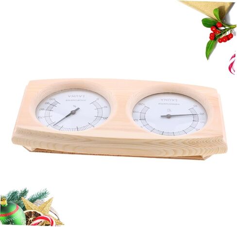 Toyvian Wooden Hygrothermograph for Sauna Thermometer Humidity Temperature Read Pointer in Saudi Arabia