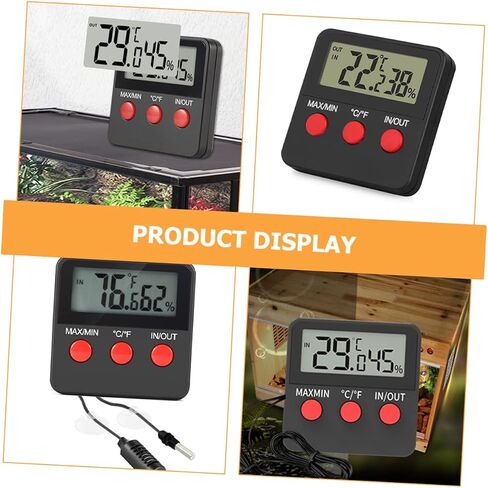 2sets Digital Thermohygrometer for Reptile Tank Snake Lizard Accessories Indoor Thermometer Display for Egg Incubator in Saudi Arabia