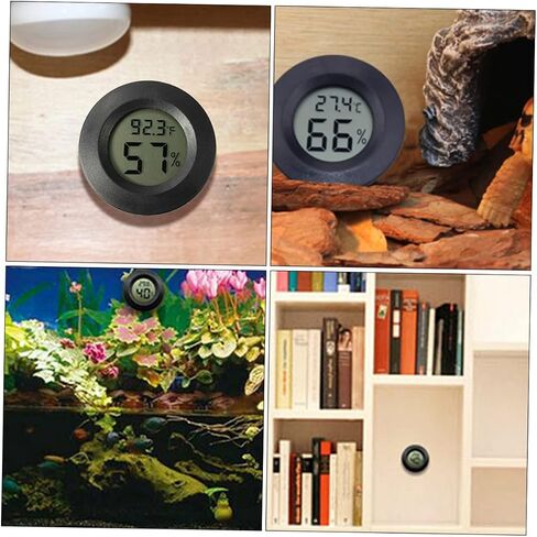 BESTonZON 7Pcs Mini Hygrometer Thermometer Digital Humidity Temperature for Reptile Tank and Incubator Compact Design for Use LCD Display in Saudi Arabia