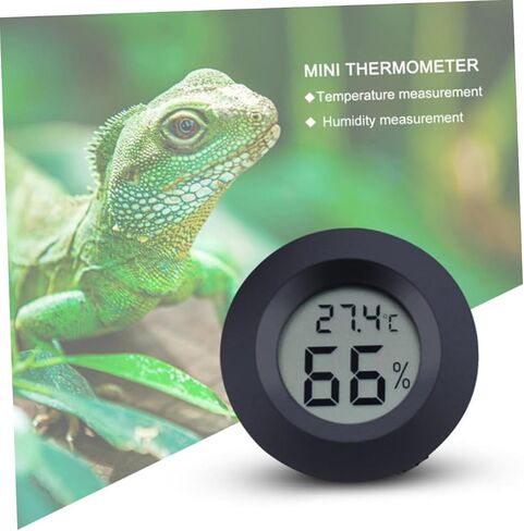 BESTonZON 7Pcs Mini Hygrometer Thermometer Digital Humidity Temperature for Reptile Tank and Incubator Compact Design for Use LCD Display in Saudi Arabia