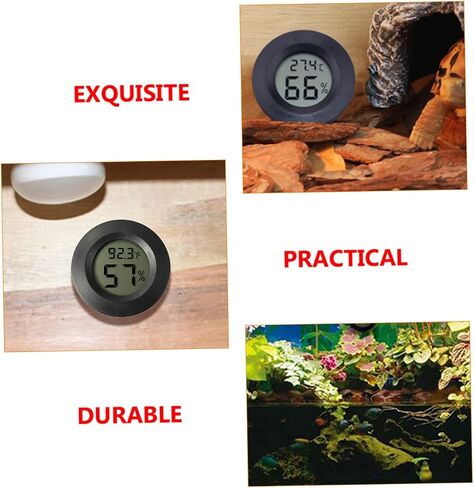 BESTonZON 7Pcs Mini Hygrometer Thermometer Digital Humidity Temperature for Reptile Tank and Incubator Compact Design for Use LCD Display in Saudi Arabia