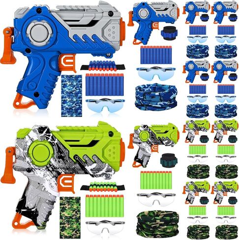 12 مجموعة من اللوازم الأسلحة التكتيكية المتوافقة مع مجموعة NERF Party Taffic Kit شملت مدافع ألعاب صغيرة ، 120 رصاصة رغوة ، نظارات أمان ، فرقة حزام الرسغ ، أقنعة الوجه هدية عيد ميلاد للبنين in Saudi Arabia