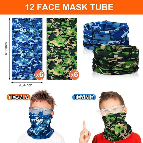 12 مجموعة من اللوازم الأسلحة التكتيكية المتوافقة مع مجموعة NERF Party Taffic Kit شملت مدافع ألعاب صغيرة ، 120 رصاصة رغوة ، نظارات أمان ، فرقة حزام الرسغ ، أقنعة الوجه هدية عيد ميلاد للبنين in Saudi Arabia
