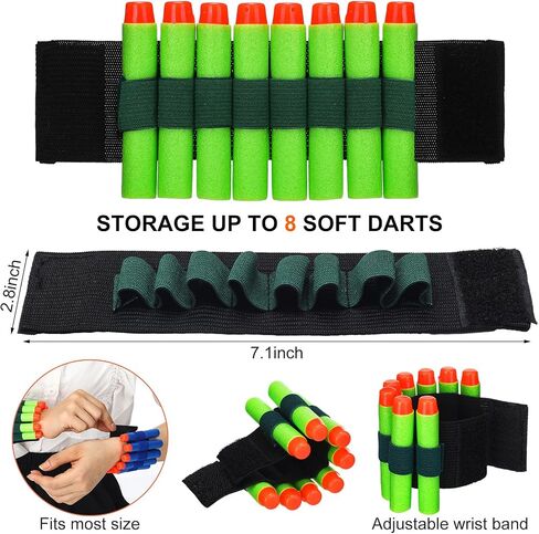 12 مجموعة من اللوازم الأسلحة التكتيكية المتوافقة مع مجموعة NERF Party Taffic Kit شملت مدافع ألعاب صغيرة ، 120 رصاصة رغوة ، نظارات أمان ، فرقة حزام الرسغ ، أقنعة الوجه هدية عيد ميلاد للبنين in Saudi Arabia