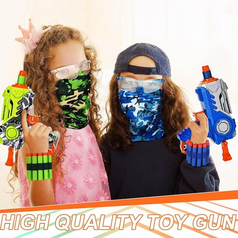 12 مجموعة من اللوازم الأسلحة التكتيكية المتوافقة مع مجموعة NERF Party Taffic Kit شملت مدافع ألعاب صغيرة ، 120 رصاصة رغوة ، نظارات أمان ، فرقة حزام الرسغ ، أقنعة الوجه هدية عيد ميلاد للبنين in Saudi Arabia