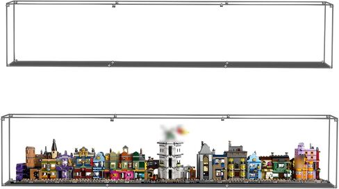 Acrylic Display Case Compatible with Lego 76444 Alley Wizarding Shops Dustproof Clear Display Box(NOT Included The Model) in Saudi Arabia