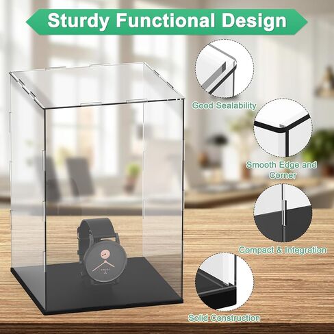 Clear Acrylic Display Case, 12 x 12 x 8 Inch Assemble Clear Acrylic Display Box Dustproof for Action Figures/Model/Statues/Collectibles/Doll/Toys/Home Storage in Saudi Arabia
