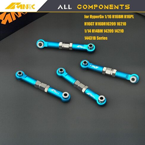 4pcs alum leum stering turnbuckles camber tie tie rol inticage for hypergo 1/16 h16bm h16pl h16gt h16dr16209 in Saudi Arabia