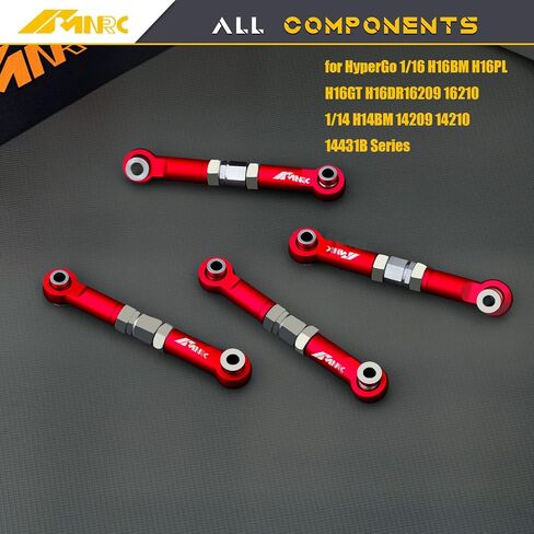 4pcs alum leum stering turnbuckles camber tie tie rol inticage for hypergo 1/16 h16bm h16pl h16gt h16dr16209 in Kuwait