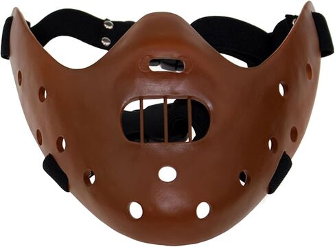 Hannibal Lecter Mask Cosplay The Silence of The Lambs Half Face Killer Halloween Costume Props Resin in Saudi Arabia