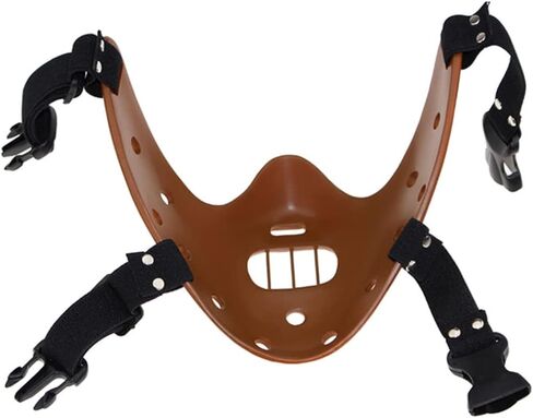 Hannibal Lecter Mask Cosplay The Silence of The Lambs Half Face Killer Halloween Costume Props Resin in Saudi Arabia
