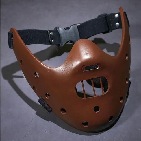 Hannibal Lecter Mask Cosplay The Silence of The Lambs Half Face Killer Halloween Costume Props Resin in Saudi Arabia