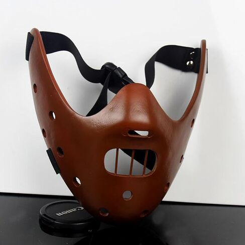 Hannibal Lecter Mask Cosplay The Silence of The Lambs Half Face Killer Halloween Costume Props Resin in Saudi Arabia