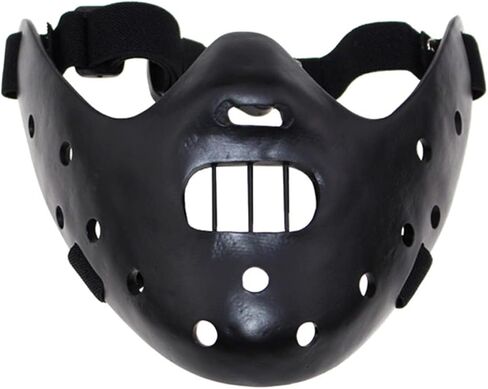 Hannibal Lecter Mask Cosplay The Silence of The Lambs Half Face Killer Halloween Costume Props Resin in Saudi Arabia