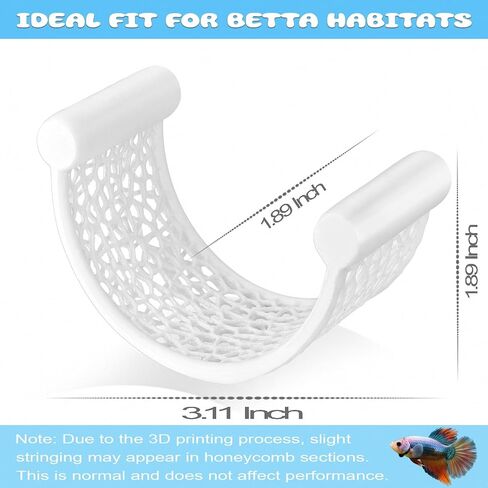 White Betta Fish Hammock – Minimalist Floating Rest Platform for Shrimp, Nano Fish, and Bettas – Clean Aquarium Perch Ledge, Aquascape Decor for Low Flow Tanks, Floating Bed for Small Fish in Kuwait