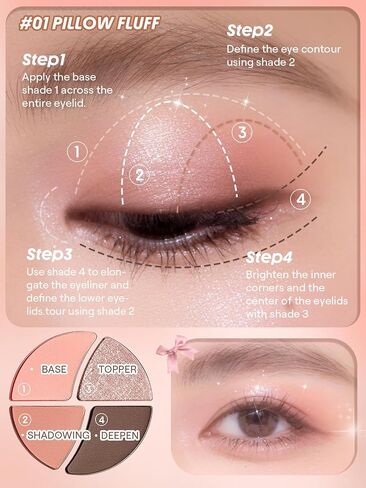 SHEGLAM Daydreamer Mini Palette 4 Colors Eyeshadow Palette - Pillow Fluff in Kuwait