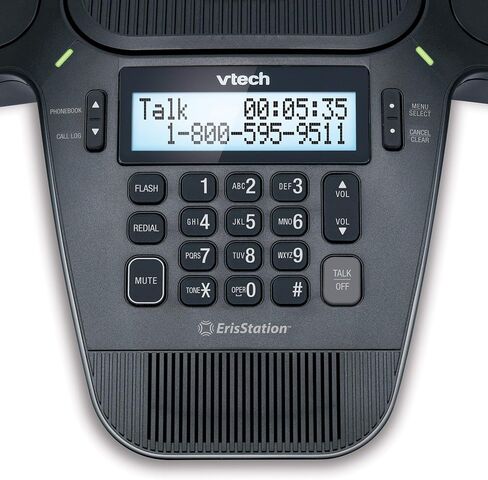 VTech VCS704 ERISSTATION DECT 6.0 هاتف مؤتمر مع أربعة ميكروفونات لاسلكية باستخدام تقنية OrbitLink اللاسلكية (متجددة) in Saudi Arabia