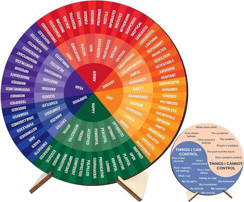 مشاعر الصبيان عجلات مكتب علاج مكتب المكتب ، مخطط عجلات مزدوج الوجه لديكور الصحة العقلية ، مكتب الاستشارات يجب أن يكون هدايا ، هدايا المعالج ، مخطط لمشاعر الصحة العقلية للنساء الرجال in Kuwait