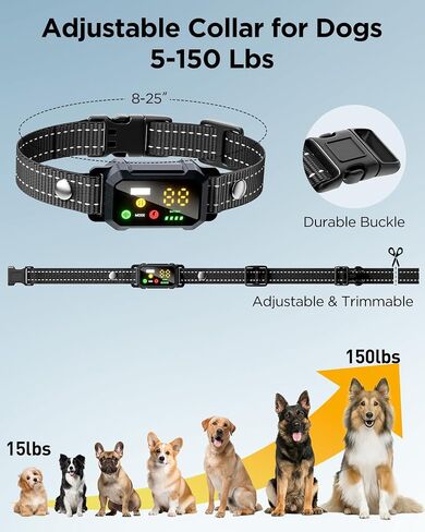 طوق صدمة الكلب العسكري Blackdog-طوق تدريب على الكلاب على بعد 4200 قدم مع 4 أوضاع تدريب ، ومصباح يدوي ، وضوايا ، وبطارية لمدة 3 أشهر ، و IP67 مقاوم للماء ، طوق Elar لجميع السلالات 5-150 رطل (الأزرق الداكن) in Saudi Arabia