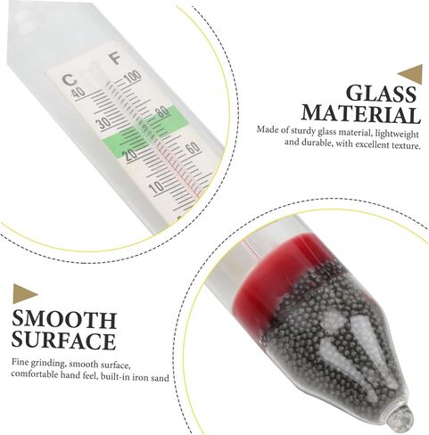 1Set High Precision Salinity Hydrometer with Temperature Gauge for Aquariums Durable Glass Salinity for Freshwater Saltwater Fish Tanks for Aquaculture Water in Saudi Arabia