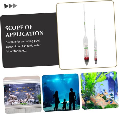1Set High Precision Salinity Hydrometer with Temperature Gauge for Aquariums Durable Glass Salinity for Freshwater Saltwater Fish Tanks for Aquaculture Water in Saudi Arabia