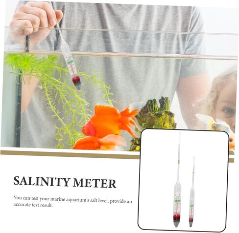 1Set High Precision Salinity Hydrometer with Temperature Gauge for Aquariums Durable Glass Salinity for Freshwater Saltwater Fish Tanks for Aquaculture Water in Saudi Arabia