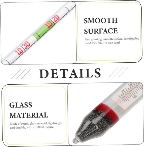 1Set High Precision Salinity Hydrometer with Temperature Gauge for Aquariums Durable Glass Salinity for Freshwater Saltwater Fish Tanks for Aquaculture Water in Saudi Arabia
