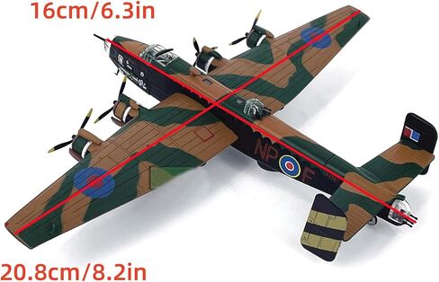 ZEZEFUFU 1:144 Alloy WWII United Kingdom Halifax B.Mk III Bomber Model Aviation Science Exhibition Model new1 in Saudi Arabia