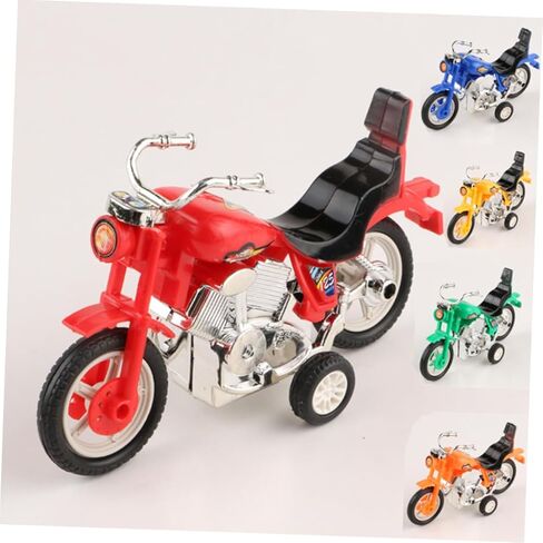 Besportble 4pcs Mini Plastic Motorcy Procited Fricked Paricted طرازات دراجة نارية بالقصور الذاتي تسحب الهدايا in Saudi Arabia