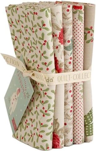 Tilda Merry Little Christmas Cream 5 Fat Quarter Bundle by Tone Finnanger for Tilda Fabrics TIL300245 in Kuwait