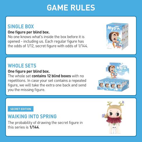 POP MART Nyota I Am The Seasons Series Blind Box Figures, Random Design Action Figures Collectible Toys Home Decorations, Holiday Birthday Gifts for Girls and Boys, Single Box in Saudi Arabia