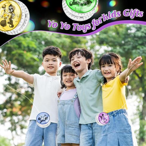 50 حزمة LED LED UP Yoyos ملونة من البلاستيك yo-yos للمبتدئين بكميات يو يو يوس للحصول على جوائز عيد ميلاد الفصول in Saudi Arabia