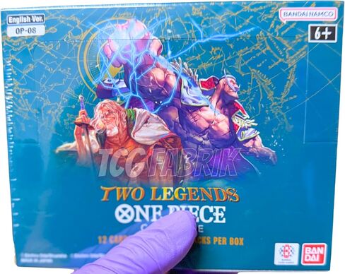 OP08 Booster Boster English two Legends Booster Boster Display Factory مختومة لـ OP08 بطاقات One Piece English TCG (24 عبوة) in Kuwait