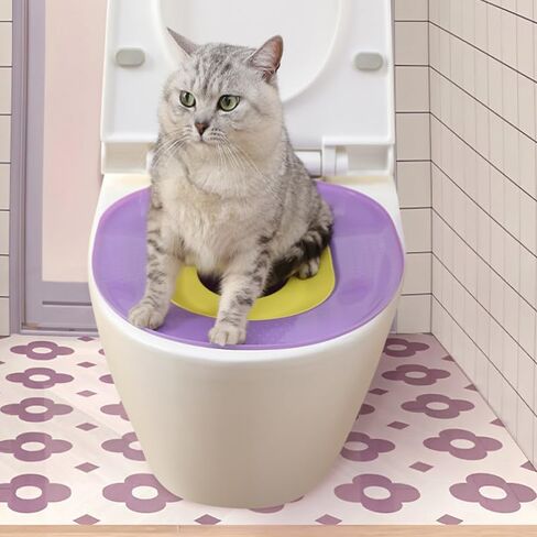 طقم تدريب Cat Evalet - مدرب مرحاض Cat Cat القابل لإعادة الاستخدام ، نظام تدريب على مرحاض الحيوانات الأليفة القابل للإزالة ، لتنظيف الحيوانات الأليفة. in Kuwait