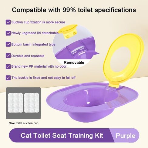طقم تدريب Cat Evalet - مدرب مرحاض Cat Cat القابل لإعادة الاستخدام ، نظام تدريب على مرحاض الحيوانات الأليفة القابل للإزالة ، لتنظيف الحيوانات الأليفة. in Kuwait