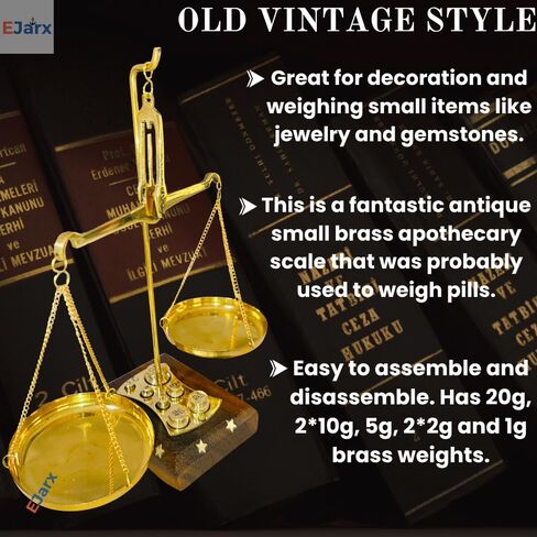 وزن الذهب التقليدي القديم (Tarazu) النحاس النحاس المقياس التوازن التوازن في قانون العدالة مقياس الديكور ديكور المنزل بحري مقياس وزن نحاسي صغير in Kuwait